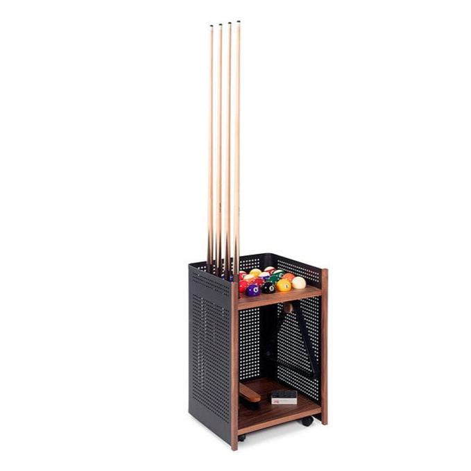 Diagonal Outdoor Floor Cue Rack storage RS Barcelona Black Iroko 