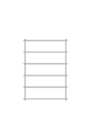 Elevate Shelving System Modular storage Woud Configuration 6 White Pigmented Oak 