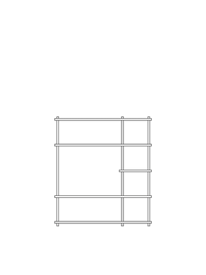 Elevate Shelving System Modular storage Woud Configuration 7 White Pigmented Oak 