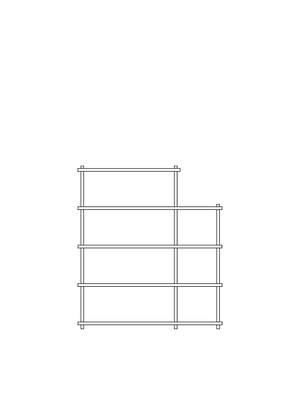 Elevate Shelving System Modular storage Woud Configuration 4 White Pigmented Oak 