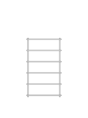 Elevate Shelving System Modular storage Woud Configuration 5 White Pigmented Oak 