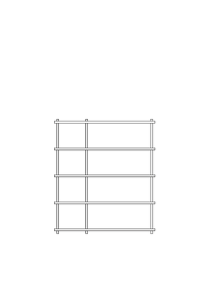 Elevate Shelving System Modular storage Woud Configuration 9 White Pigmented Oak 
