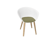 Duna 02 Wood Leg Chair With Seat Cushion Chairs Arper 