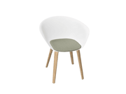 Duna 02 Wood Leg Chair With Seat Cushion Chairs Arper 