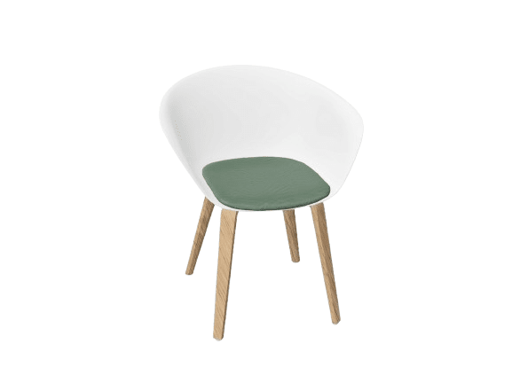 Duna 02 Wood Leg Chair With Seat Cushion Chairs Arper 