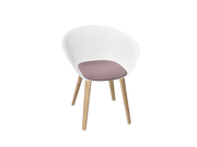 Duna 02 Wood Leg Chair With Seat Cushion Chairs Arper 