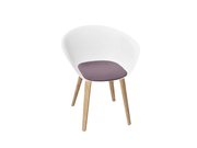Duna 02 Wood Leg Chair With Seat Cushion Chairs Arper 