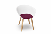 Duna 02 Wood Leg Chair With Seat Cushion Chairs Arper 