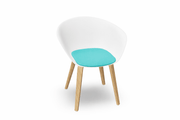 Duna 02 Wood Leg Chair With Seat Cushion Chairs Arper 