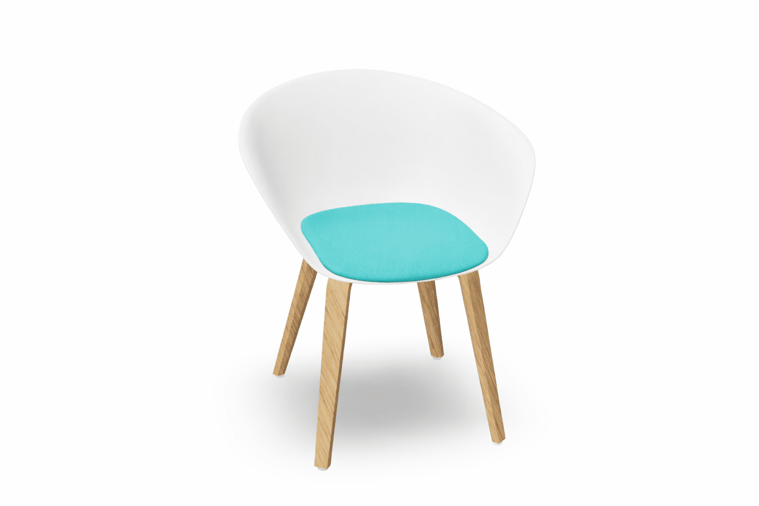 Duna 02 Wood Leg Chair With Seat Cushion Chairs Arper 