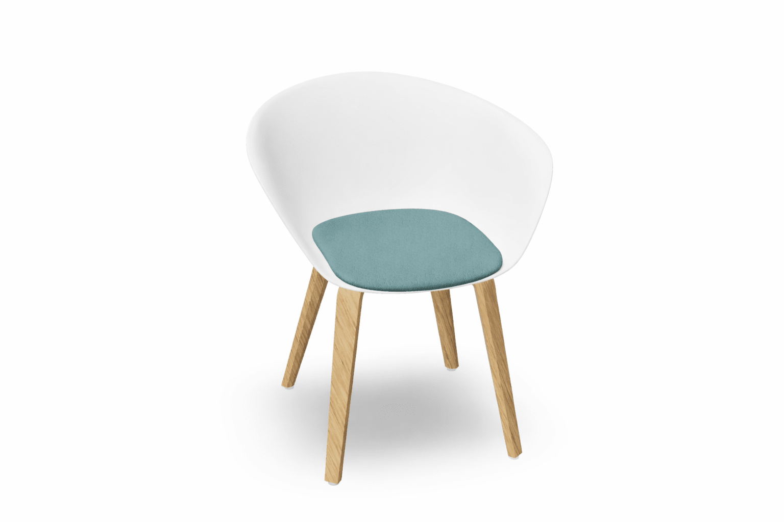 Duna 02 Wood Leg Chair With Seat Cushion Chairs Arper 