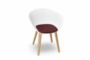 Duna 02 Wood Leg Chair With Seat Cushion Chairs Arper 