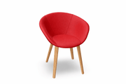 Duna 02 Wood Leg Chair With Front Upholstery Chairs Arper 