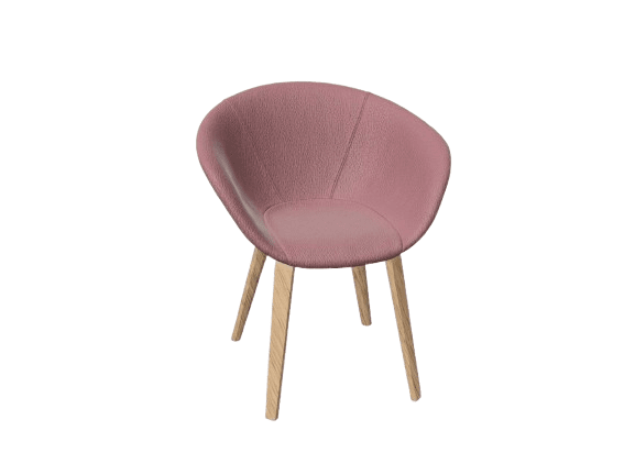 Duna 02 Wood Leg Chair With Front Upholstery Chairs Arper 