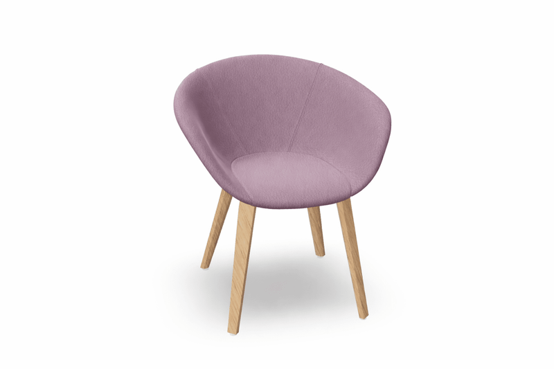 Duna 02 Wood Leg Chair With Front Upholstery Chairs Arper 