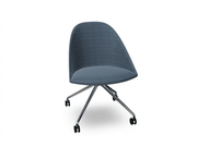 Cila Fully Upholtered Chair With Fixed Trestle Base Chairs Arper 