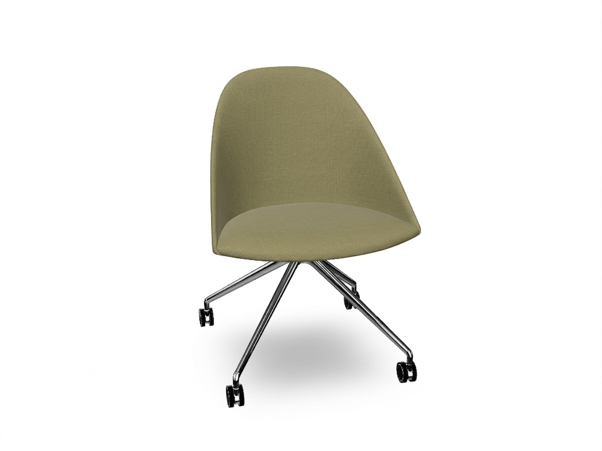 Cila Fully Upholtered Chair With Fixed Trestle Base