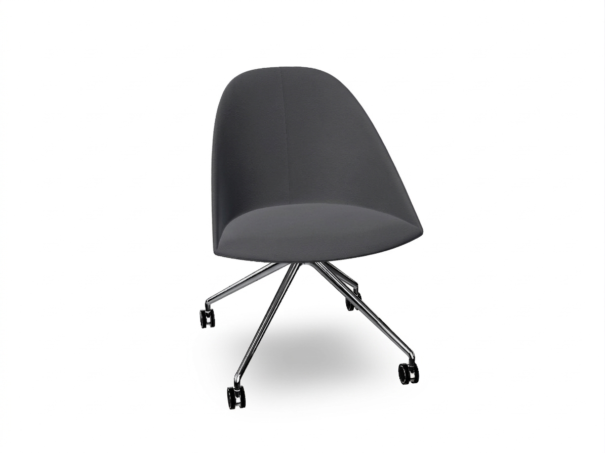 Cila Fully Upholtered Chair With Fixed Trestle Base