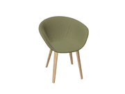 Duna 02 Wood Leg Chair With Front Upholstery Chairs Arper 