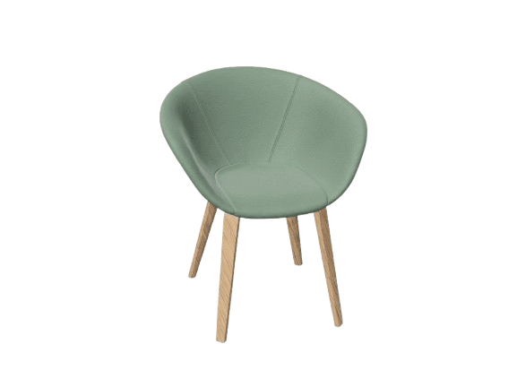 Duna 02 Wood Leg Chair With Front Upholstery Chairs Arper 