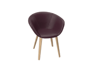 Duna 02 Wood Leg Chair With Front Upholstery Chairs Arper 
