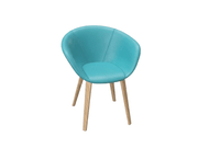 Duna 02 Wood Leg Chair With Front Upholstery Chairs Arper 