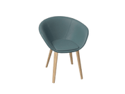 Duna 02 Wood Leg Chair With Front Upholstery Chairs Arper 