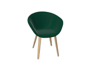 Duna 02 Wood Leg Chair With Front Upholstery Chairs Arper 