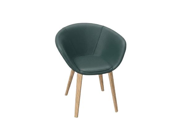 Duna 02 Wood Leg Chair With Front Upholstery Chairs Arper 