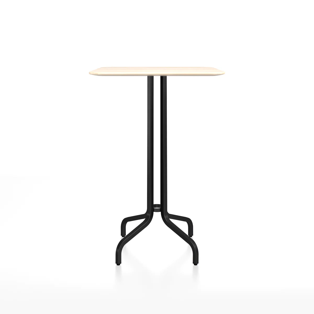 Emeco 1 Inch Bar Table - Rectangular Top bar seating Emeco Black Powder Coated Accoya Wood 