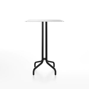 Emeco 1 Inch Bar Table - Rectangular Top bar seating Emeco Black Powder Coated Brushed Aluminum 