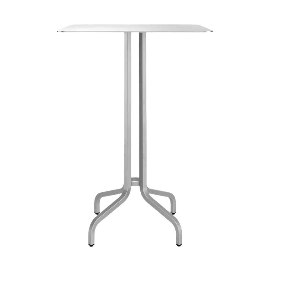 Emeco 1 Inch Bar Table - Rectangular Top bar seating Emeco Brushed Aluminum Brushed Aluminum 