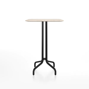 Emeco 1 Inch Bar Table - Rectangular Top bar seating Emeco Black Powder Coated Ash Wood 