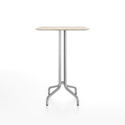 Emeco 1 Inch Bar Table - Rectangular Top bar seating Emeco Brushed Aluminum Ash Wood 