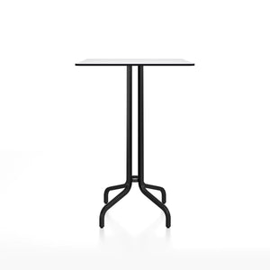 Emeco 1 Inch Bar Table - Rectangular Top bar seating Emeco Black Powder Coated White HPL 