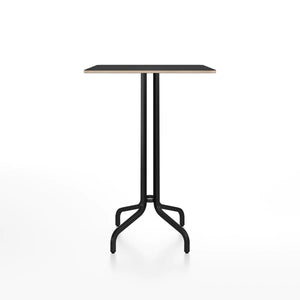 Emeco 1 Inch Bar Table - Rectangular Top bar seating Emeco Black Powder Coated Black Laminate Plywood 