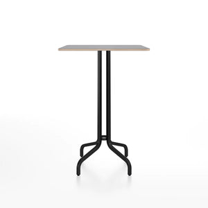 Emeco 1 Inch Bar Table - Rectangular Top bar seating Emeco Black Powder Coated Gray Laminate Plywood 