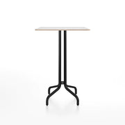 Emeco 1 Inch Bar Table - Rectangular Top bar seating Emeco Black Powder Coated White Laminate Plywood 