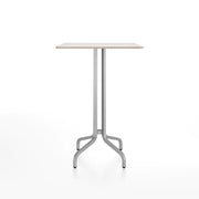 Emeco 1 Inch Bar Table - Rectangular Top bar seating Emeco Brushed Aluminum White Laminate Plywood 