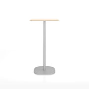 Emeco 2 Inch Flat Base Bar Height Table - Rectangular Top Coffee table Emeco Hand Brushed Accoya Wood 