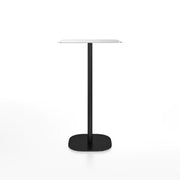 Emeco 2 Inch Flat Base Bar Height Table - Rectangular Top Coffee table Emeco Black Powder Coated Aluminum Hand Brushed Aluminum 