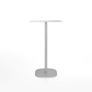 Emeco 2 Inch Flat Base Bar Height Table - Rectangular Top Coffee table Emeco Hand Brushed Hand Brushed Aluminum 