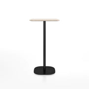 Emeco 2 Inch Flat Base Bar Height Table - Rectangular Top Coffee table Emeco Black Powder Coated Aluminum Ash Wood 