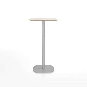 Emeco 2 Inch Flat Base Bar Height Table - Rectangular Top Coffee table Emeco Hand Brushed Ash Wood 