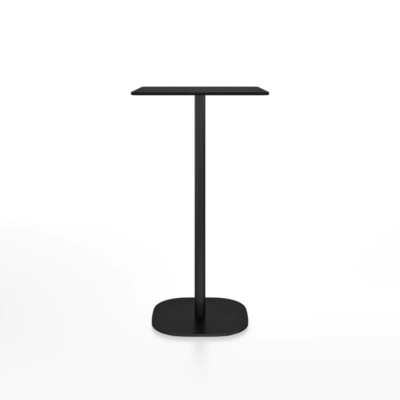 Emeco 2 Inch Flat Base Bar Height Table - Rectangular Top Coffee table Emeco Black Powder Coated Aluminum Black HPL 