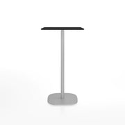 Emeco 2 Inch Flat Base Bar Height Table - Rectangular Top Coffee table Emeco Hand Brushed Black HPL 
