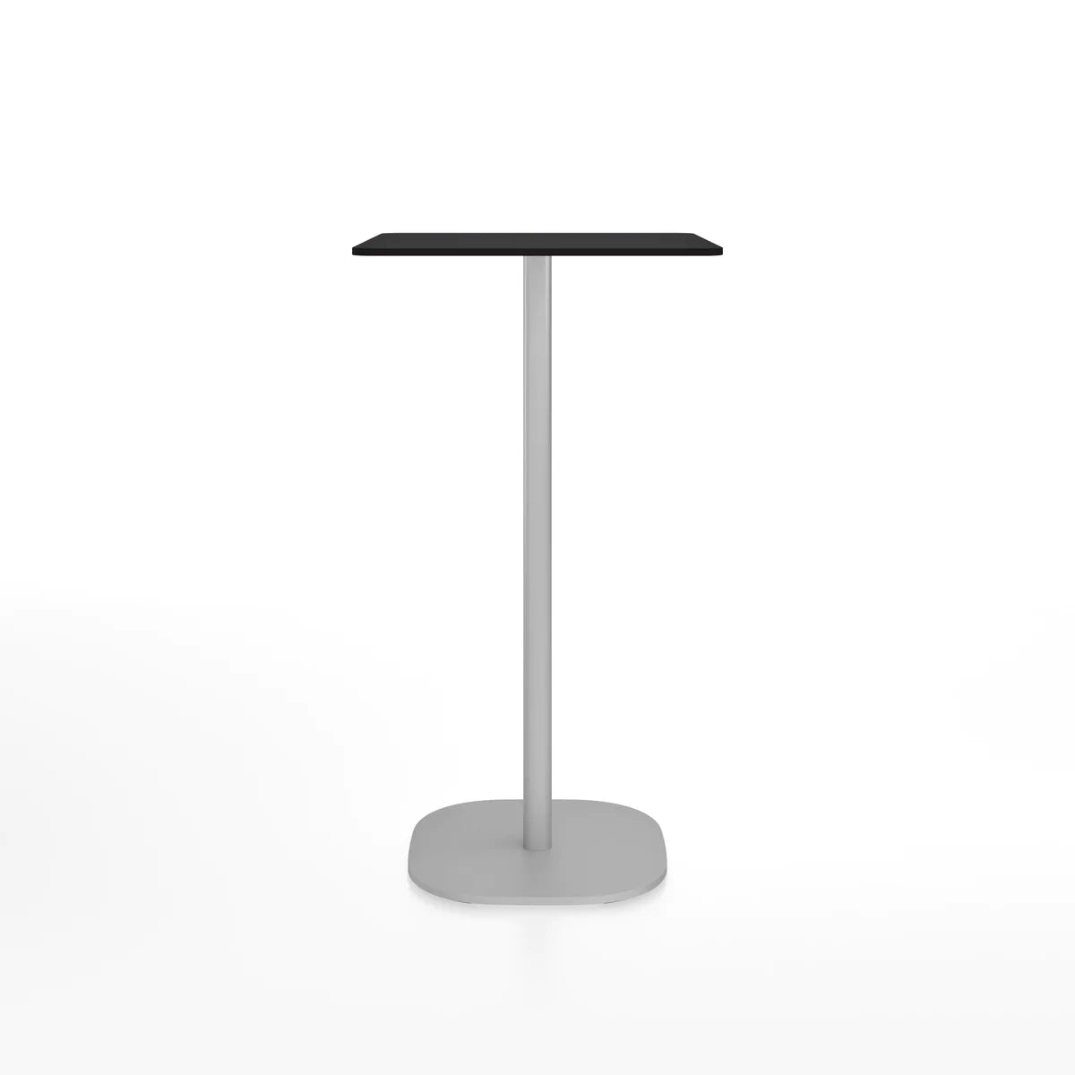 Emeco 2 Inch Flat Base Bar Height Table - Rectangular Top Coffee table Emeco Hand Brushed Black HPL 