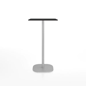 Emeco 2 Inch Flat Base Bar Height Table - Rectangular Top Coffee table Emeco Hand Brushed Black HPL 