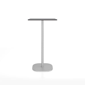 Emeco 2 Inch Flat Base Bar Height Table - Rectangular Top Coffee table Emeco Hand Brushed Gray HPL 