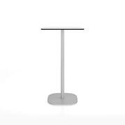 Emeco 2 Inch Flat Base Bar Height Table - Rectangular Top Coffee table Emeco Hand Brushed White HPL 